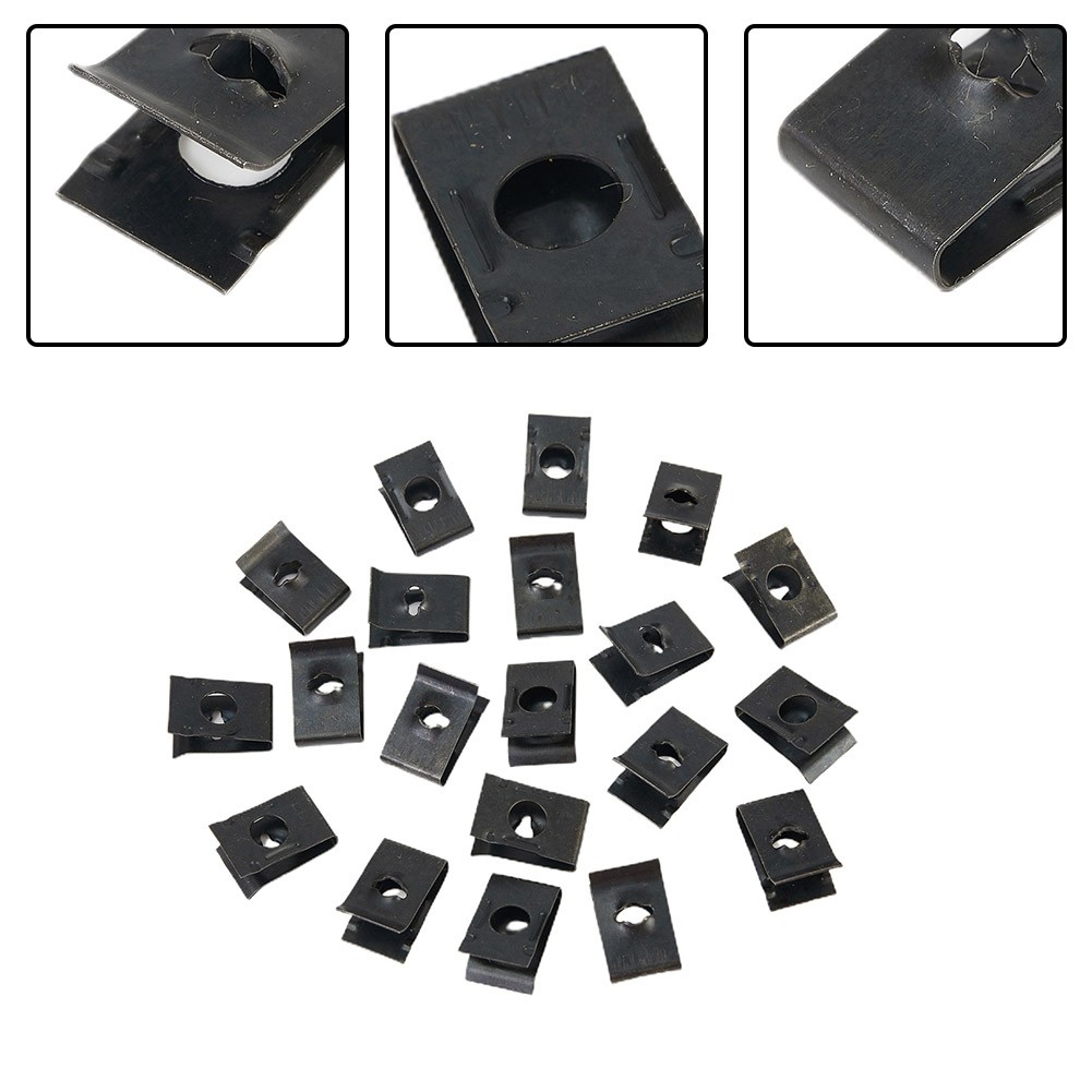 Accessory Clips Iron Replacement 17mmx10.5mm Bumper Fender Fastener Metal