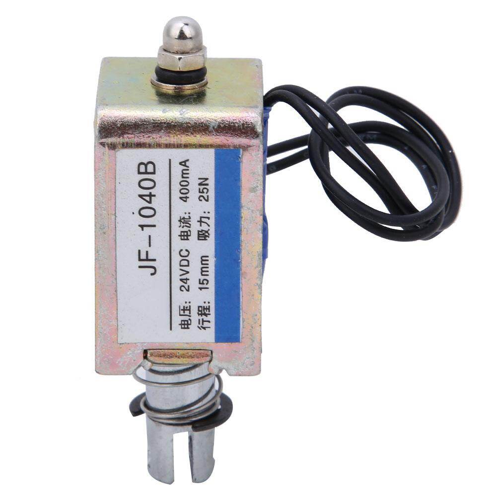 chasoee JF-1040B 25N 24V DC Electromagnet Push-Pull Type Solenoid Electromagnet 15mm Stroke
