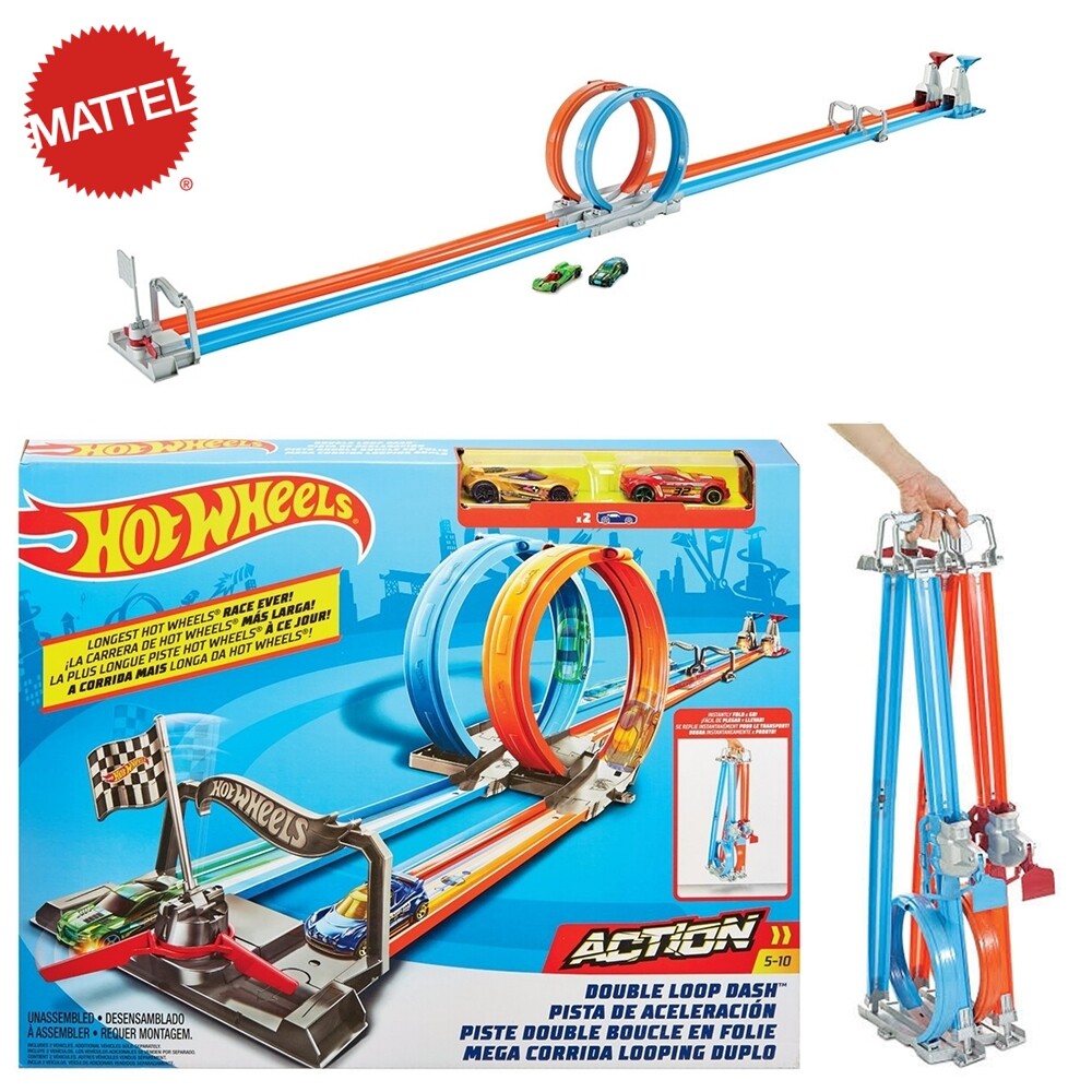 hot wheels side by side race track