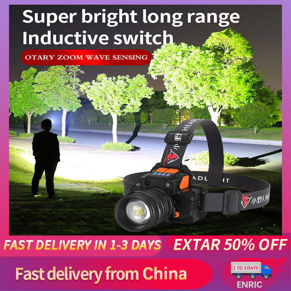 【In stock】One Of The Best Newest Headlamp L9 LED Headlight Three Gears Can Adjust USB Re-chargeable Head Torch Zoomable Head Light Waterproof Head Lamp