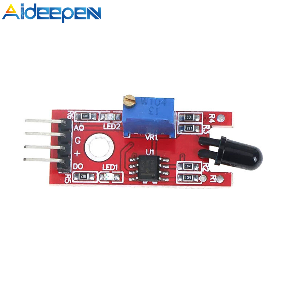 Aideepen Thiết Bị Điện Tử Thông Minh Mô-đun Phát Hiện Cảm Biến Hồng Ngoại Ngọn Lửa 4pin KY-026 Phát Hiện Bộ Thu Hồng Ngoại Cho Bộ Phát Hiện Nhiệt Độ Arduino