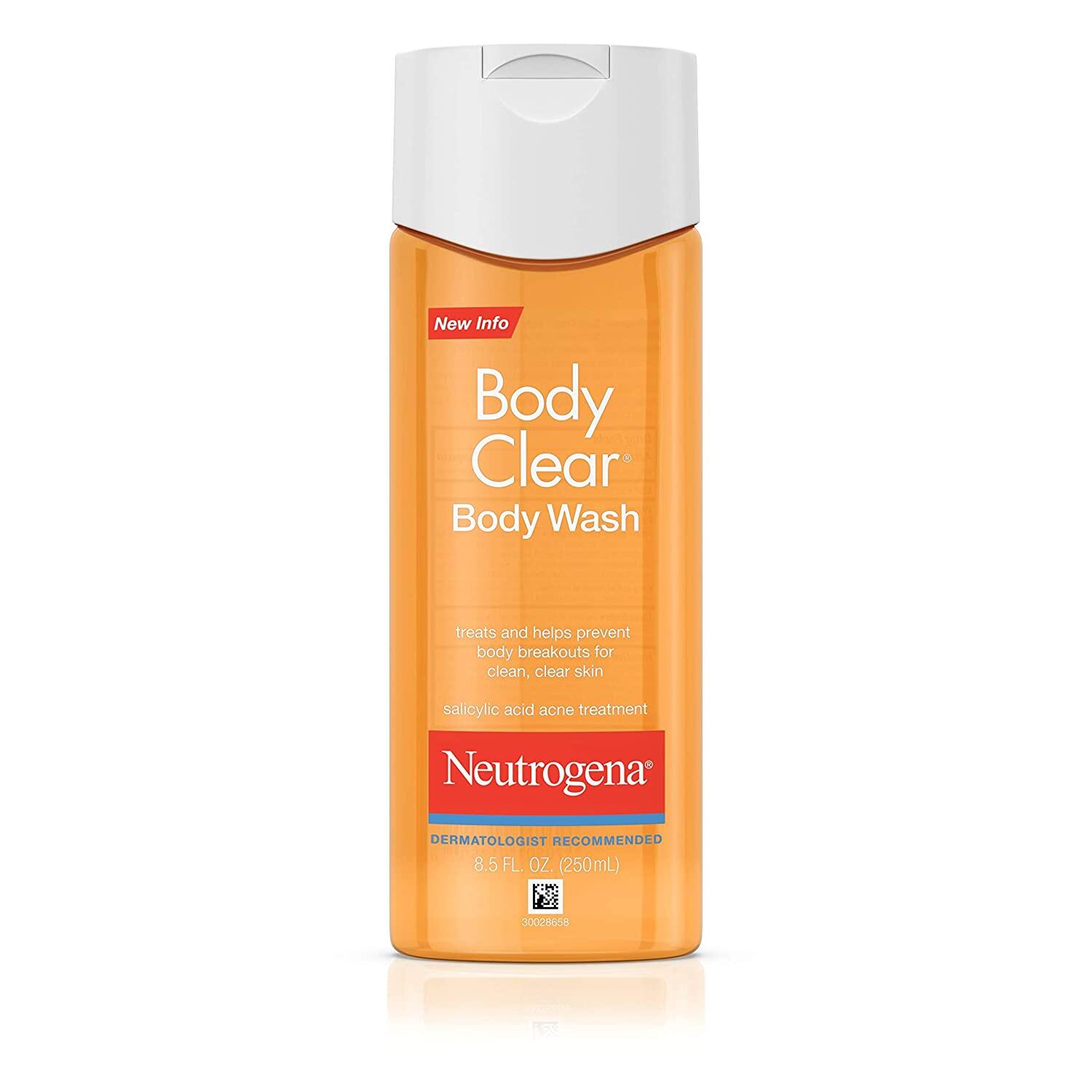 [ iiMONO ] Neutrogena Body Clear Body Wash / Body Scrub , Salicylic Acid Acne Treatment Pink Grapefruit 8.5oz