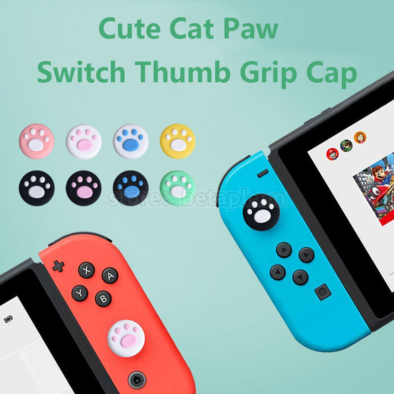 Nắp Bộ Chuyển Đổi Nintendo Tay Cầm Điều Khiển Lite V1/V2 Chỗ Đặt Ngón Cái Nắp Đậy Silicon Tay Cầm Joycon Nút Ns Phụ Kiện Móng Vuốt Mèo