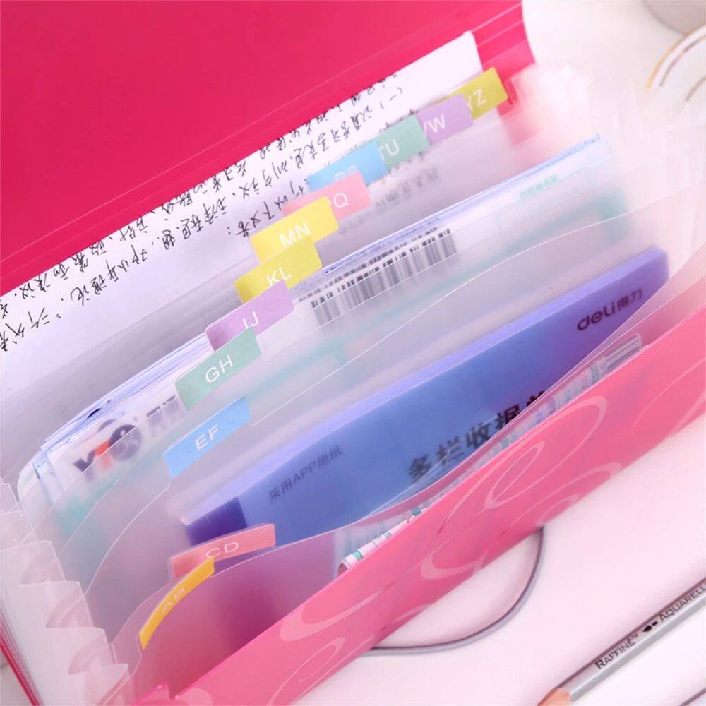 MMLUCK Office Stationery Bill Folder File Bag File Organizer Family Folder File Folder Document Bag Organ Bag A6 Expanding Wallet