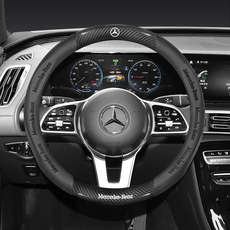 Car steering wheel cover for Mercedes Benz C-class c260l E-class e300l GLC a200l GLB GLA GLE leather steering wheel cover handlebar cover