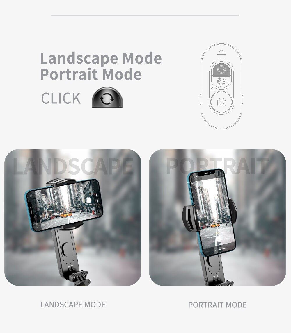 Zeallion Bộ Ổn Định Mini Gimbal Cầm Tay Bluetooth Không Dây Giá Đỡ Ba Chân Gậy Selfie Với Đầu Chân Máy Đèn Chiếu Sáng Phụ Có Thể Tháo Rời Phụ Kiện