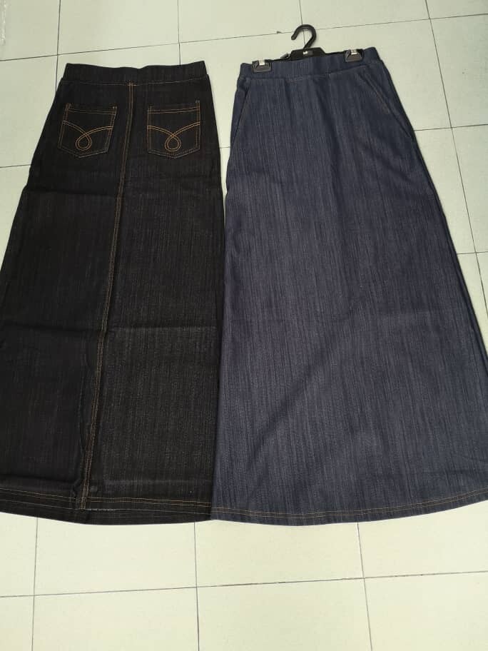 skirt jeans labuh muslimah