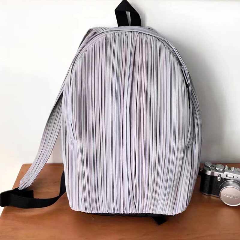 Pleated Backpack Bag Lightweight Casual Backpack Special-Interest Design Adjustable 2023bb-2
