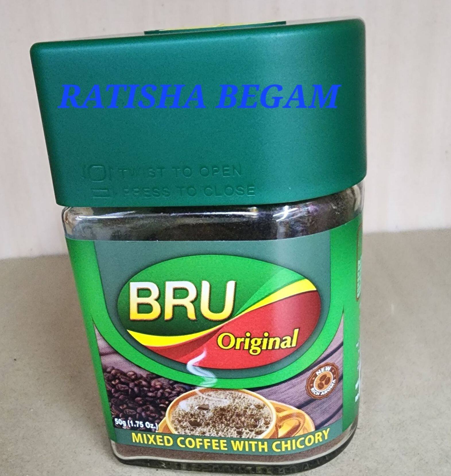 BRU Coffee Original ( Bottle)50g Readystock Lazada