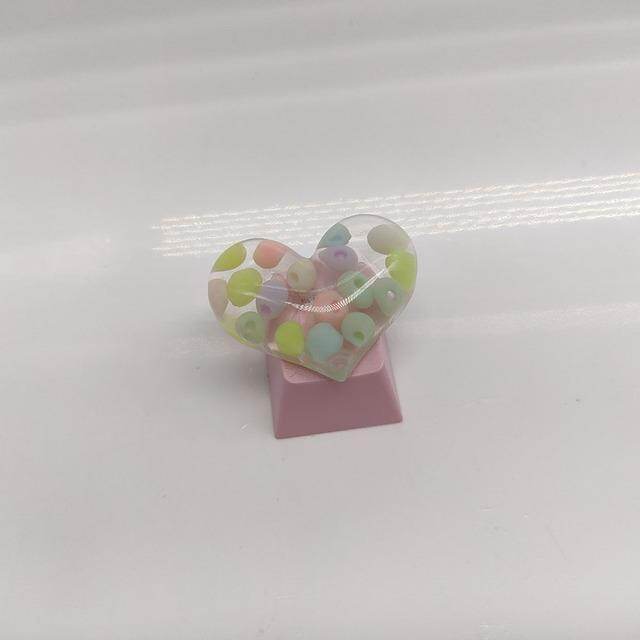 Crystal BallMX Profile Keycaps ForMechanicalAnimeKawaii Pink PBTEsc Diy Cute Keycap