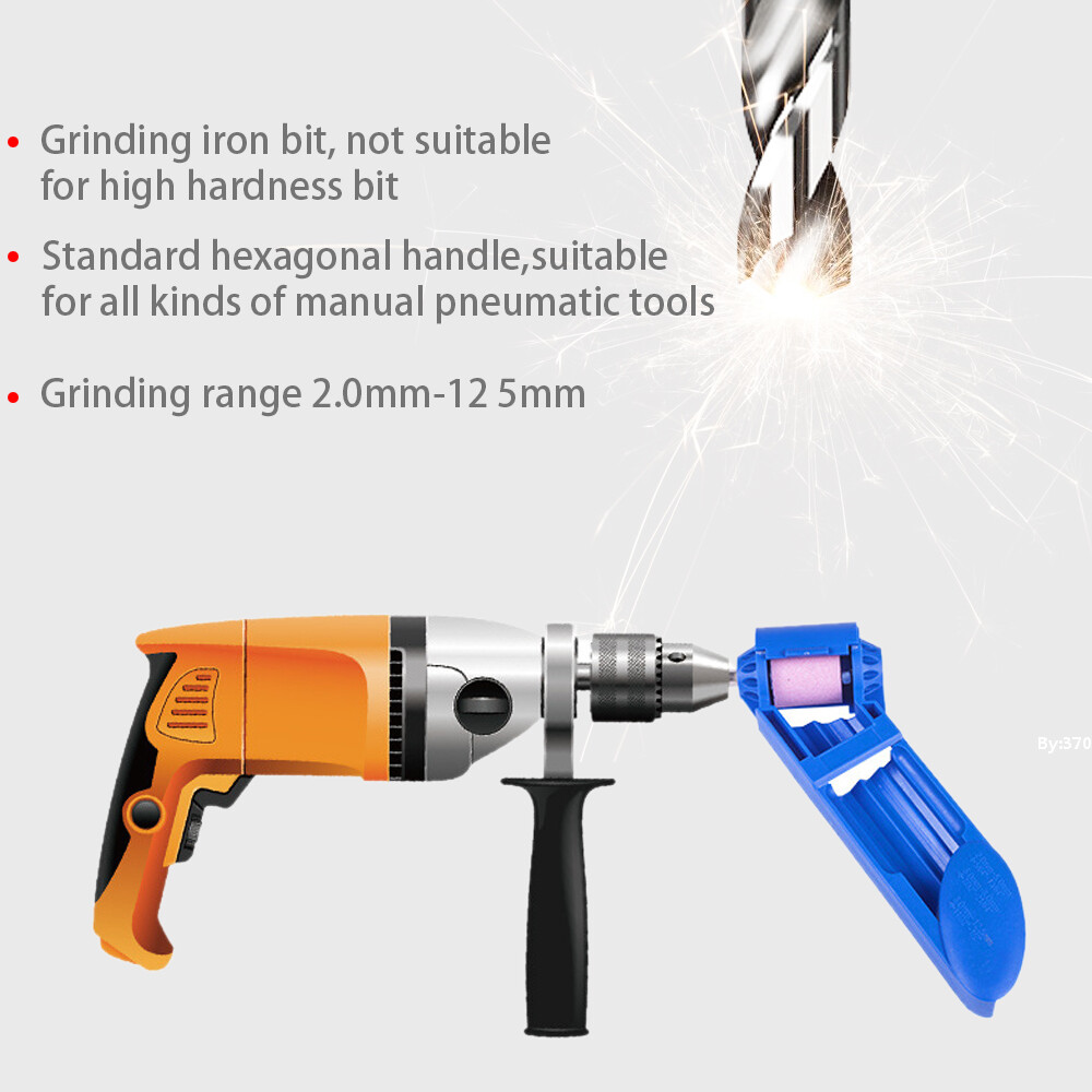 Drill Bit Sharpener Drill Bit Repair Tool Portable Corundum Grinding Wheel Drill Bit Sharpener Titanium Drill Portable Drill Bit Powered Tool Parts