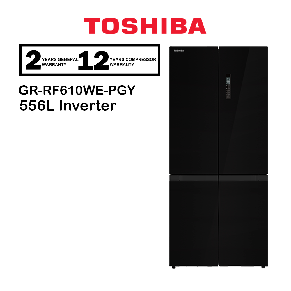 Toshiba L Refrigerator Gr Rf We Pmy Doors French Doors Dual Inverter Grey L Gr