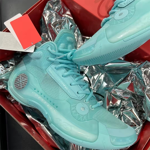 wade 10 2024 way of Island Blue Mint High Rebound Middle-top Practical  Basketball Shoes
