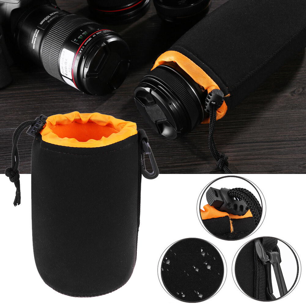 Túi Đựng Ống Kính Máy Ảnh Bằng Cao Su Neoprene Mềm Chống Thấm Nước Túi Bảo Vệ Dây Rút