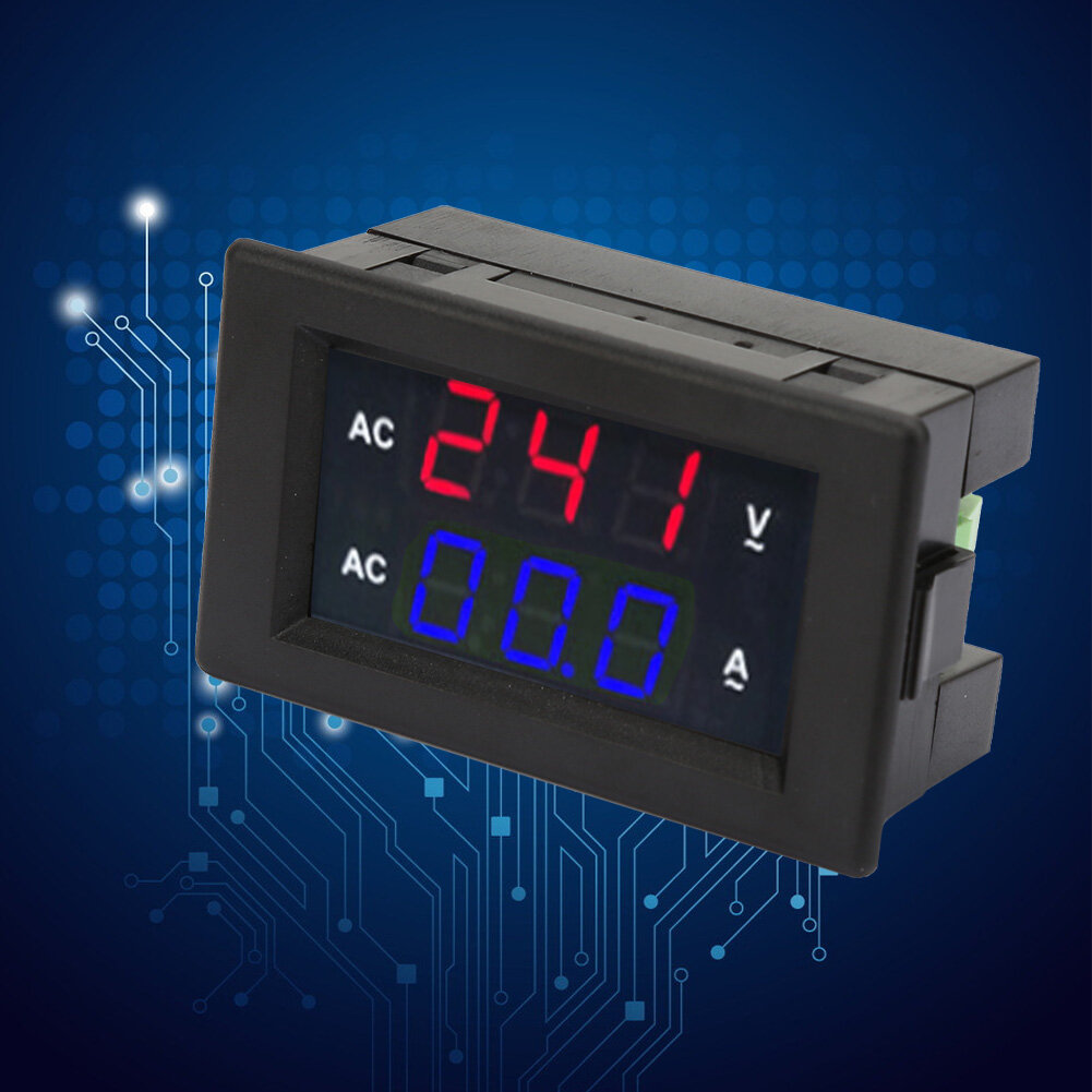 LED Digital Display AC 100~300V Voltmeter 0-10A Ampere Meter