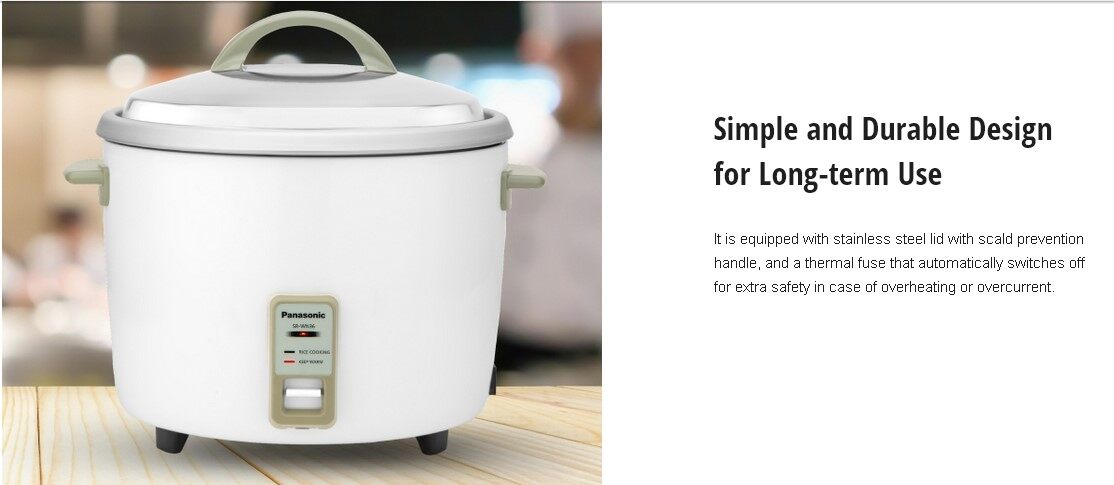 Panasonic 3.6L (20 Cups) Conventional Automatic Rice Cooker SR-WN36 c/w Keep Warm Function & Built-in Termal Fuse (Periuk Nasi / 电饭煲) | Lazada