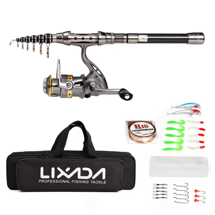 telescoping fishing pole set