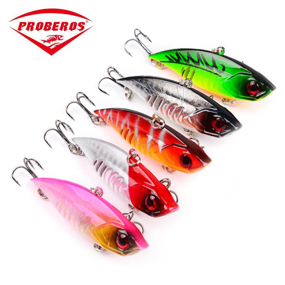 PROBEROS Fake Bait Bionic Bait 6.5cm/11g Plastic Bait VIB Hard Bait New Lure Fishing Tackle 6# Hook 5 Colors DHV001
