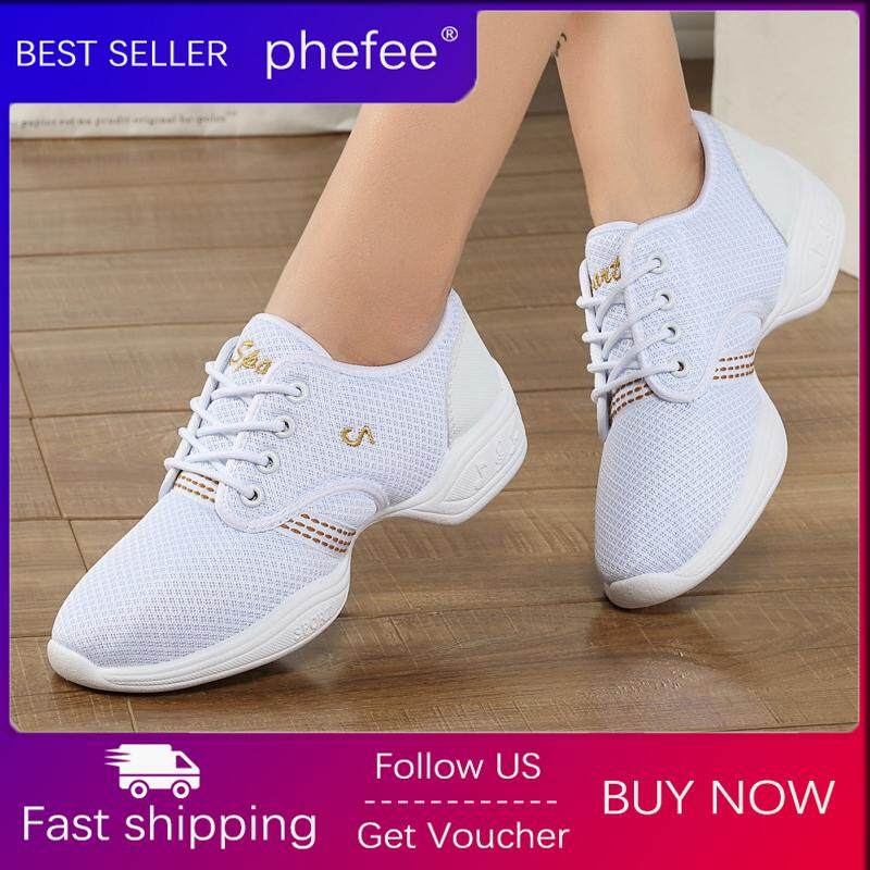 Phefee 2019 Musim Panas Baru Wanita Sepatu Wanita Sepatu Dansa Mesh Bernapas Sepatu Lembut Bawah Wanita Modern/Pelindung Sepatu