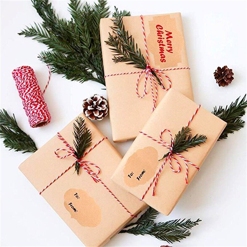 300Pcs/Roll Office Kraft Paper Stickers Food Jar For Classification Label Packaging Baking