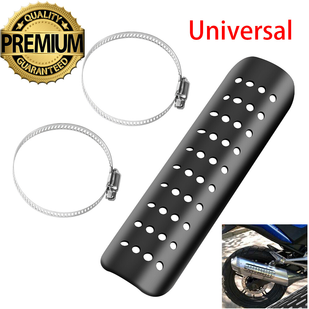 Universal Exhaust Heat Shield Iron Motorcycle Exhaust Pipe Cover Strong Guard Motorbike Exhaust Muffler Heat Insulation Protector for Riding Exhaust Pipe Motorcycle Corrosion-Resistant, Abrasion-Resistant Refit