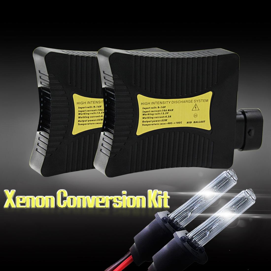 H13/9008 4300K Stock White Bi-Xenon Hi-Low AC Slim Ballast HID Dual...