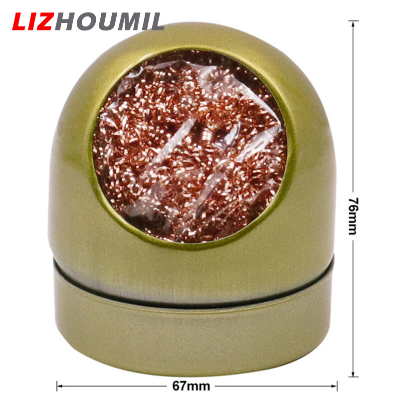 LIZHOUMIL Metal Wire With Stand Set Welding Desoldering Soldering Solder Iron Tip Dross Cleaner Cleaning Ball Tool