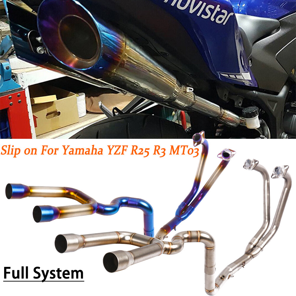 Slip On For Yamaha Yzf R25 R3 Mt03 Full System Double Row Motorcycle