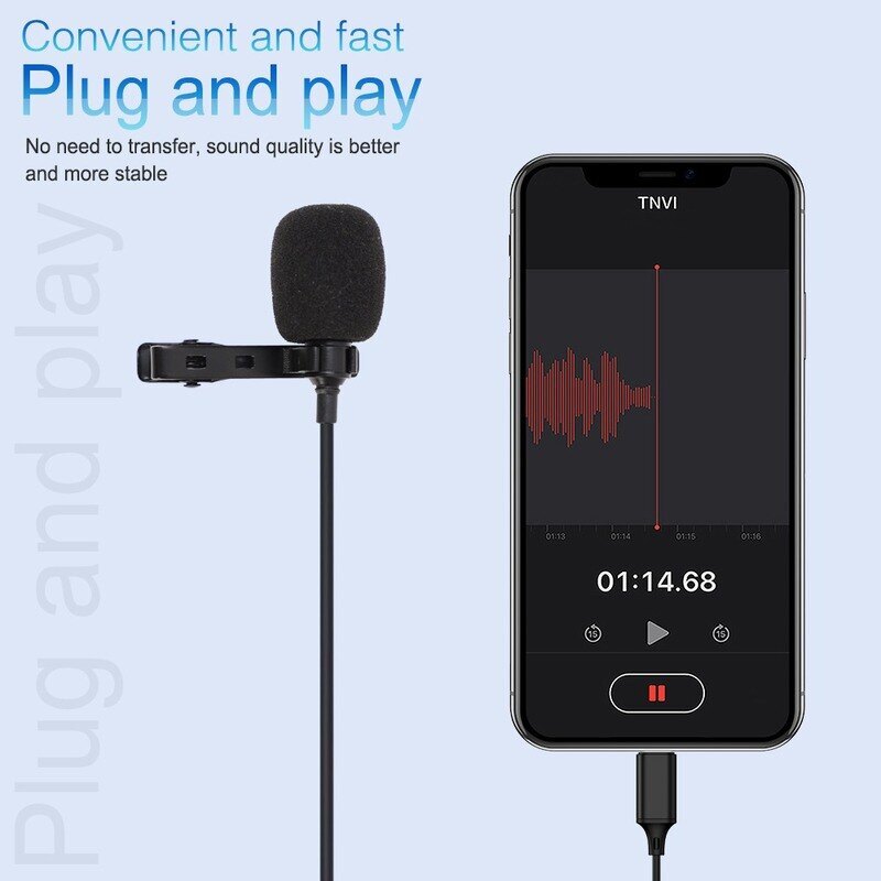 Micro Mini Cho Iphone Micro Chống Sét Micro Cài Áo Kẹp Ghi Âm Microfonoe