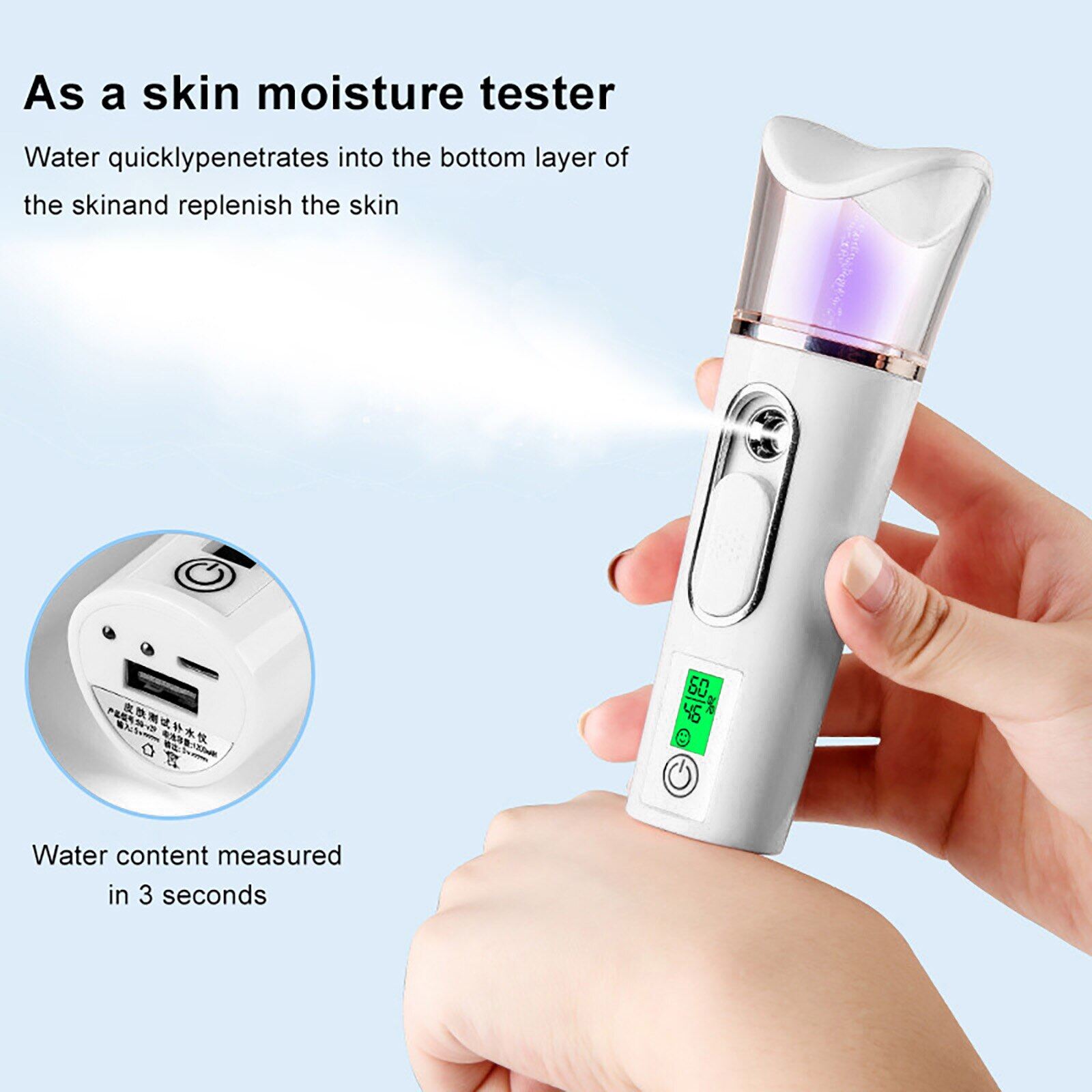 Máy phun sương Nano Máy tạo độ ẩm cho khuôn mặt Phun Máy đo độ ẩm da Mister cho chất giữ ẩm cho khuôn mặt hydrat hóa làm mới