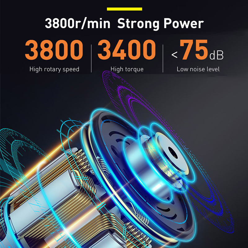 Máy đánh bóng điện ô tô Baseus không dây 3800RPM với 3 miếng đánh bóng-INTL