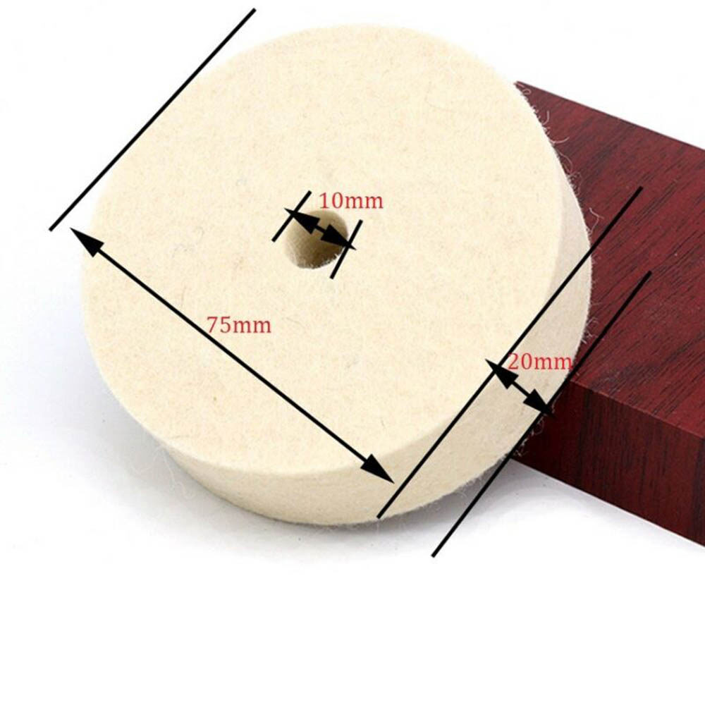 2x Set 3 Wool Felt Buffing Wheel Polisher Pad For Copper Polishing Power Tools
