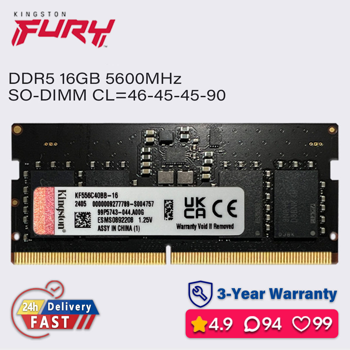 kingston FURY 8gb 16gb 32gb 5600mhz ddr5 IMPACT ram laptop memory