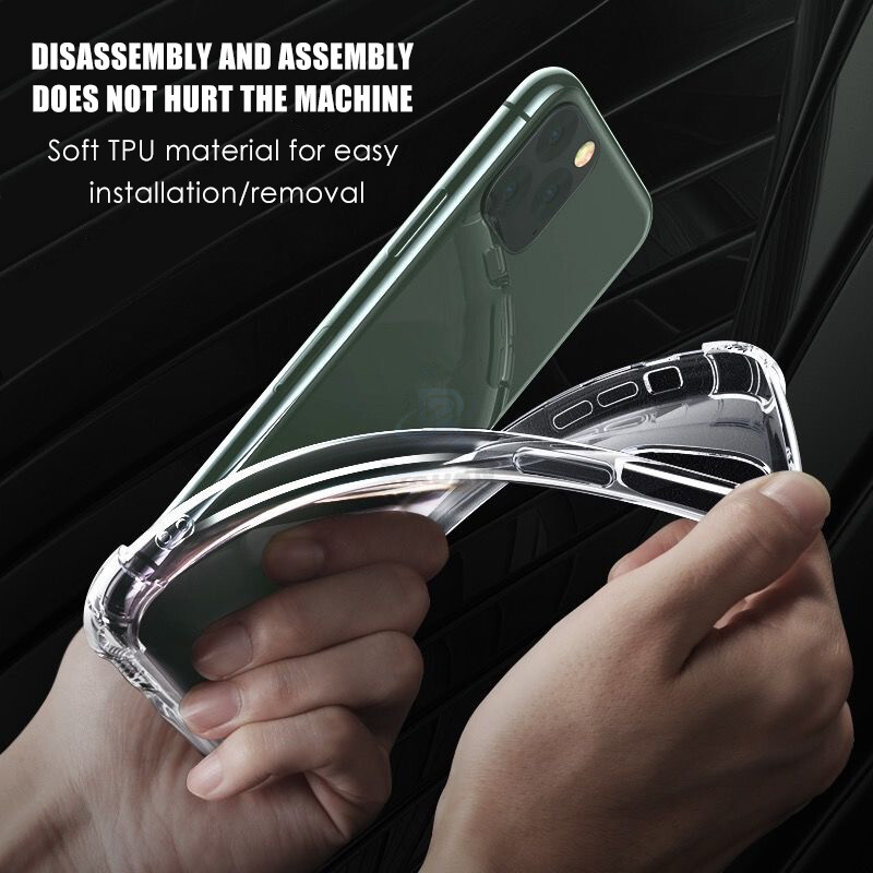 Rixuan Shockproof Soft TPU Crystal Clear Phone Case for iPhone 13 Pro Max iPhone 13 iPhone 12 iPhone 11 Pro iPhone X iPhone XR iPhone XS Max iPhone 8 iPhone 7 iPhone 6 Plus iPhone 6S Transparent Full Body Back Cover