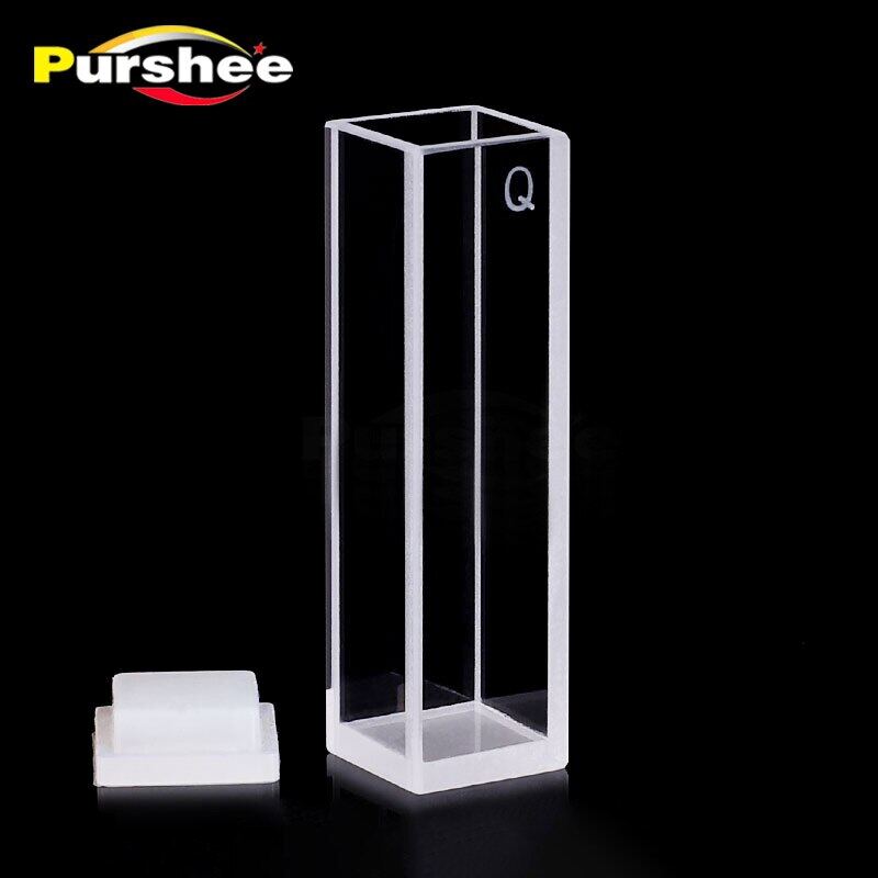 Standard Quartz Fluorescence Cuvette Cell With Lid(10Mm) Four Surfaces