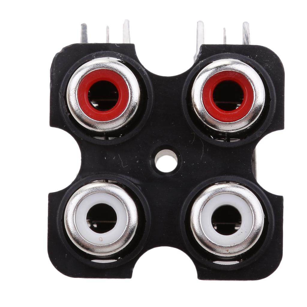 milageto 10pcs PCB Board 4 RCA Female Pin Jack Audio Video AV Socket Connector