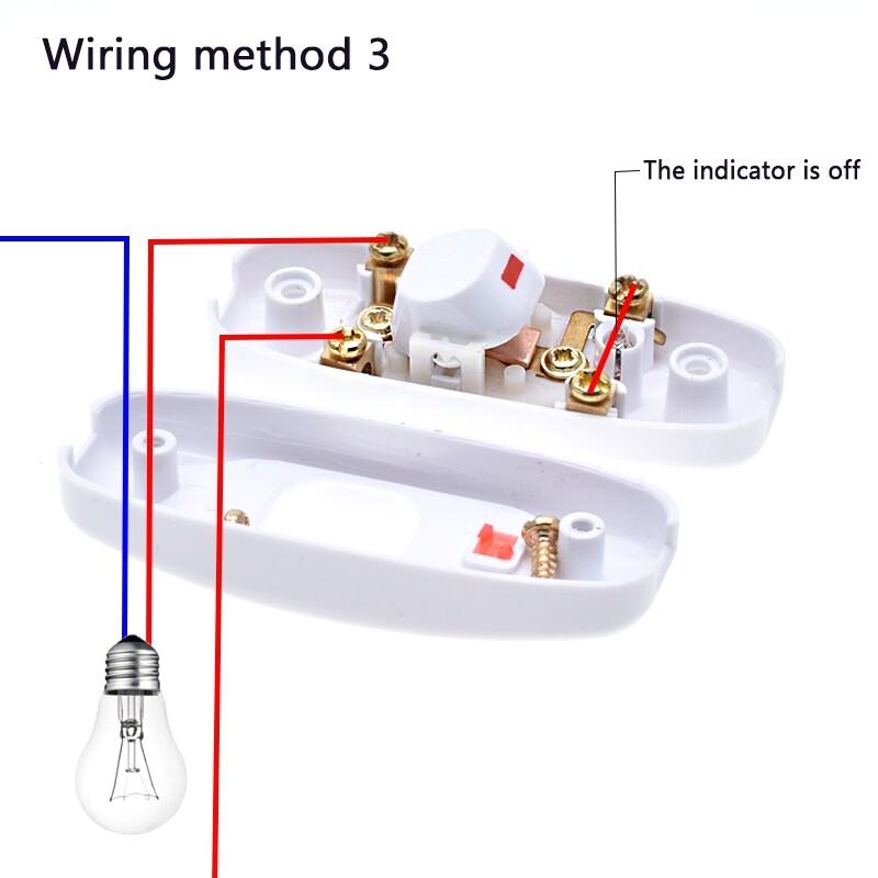 1 cái 240V 10A Inline ON/OFF nút đèn bàn đèn bàn dây Bộ chuyển đổi cáp mới