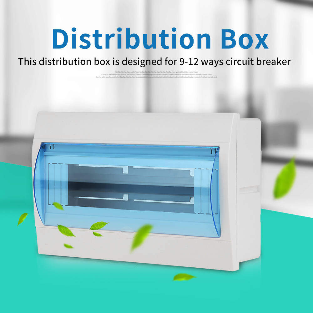 1pc Plastic Distribution Protection Box For 9-12 Ways Circuit Circuit Breaker Distribution Box Breaker Indoor On The Wall