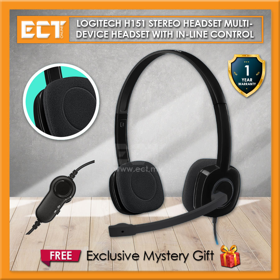 Logitech H151 Stereo Headset - Black 