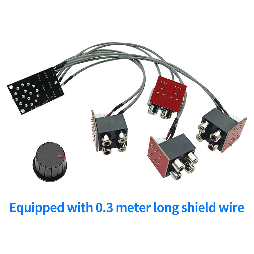 Shockley DIY Switching Board 3 Way Signal Selector Amplifier Relay Audio Input Switch Module with RAC Input