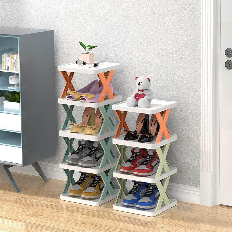shoe rack Balcony storage shelf Small folding shoe cabinet Multi-layer folding Easy to install