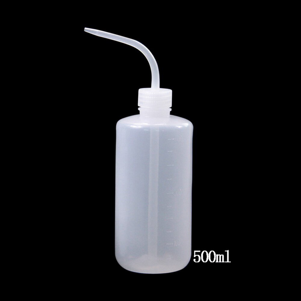 250/500ml Tattoo Bottle Curling Spout Sanitary Cleaning Supplies Long Mouth Squeeze Bottle Plastic Extrusion Tattoo Consumables