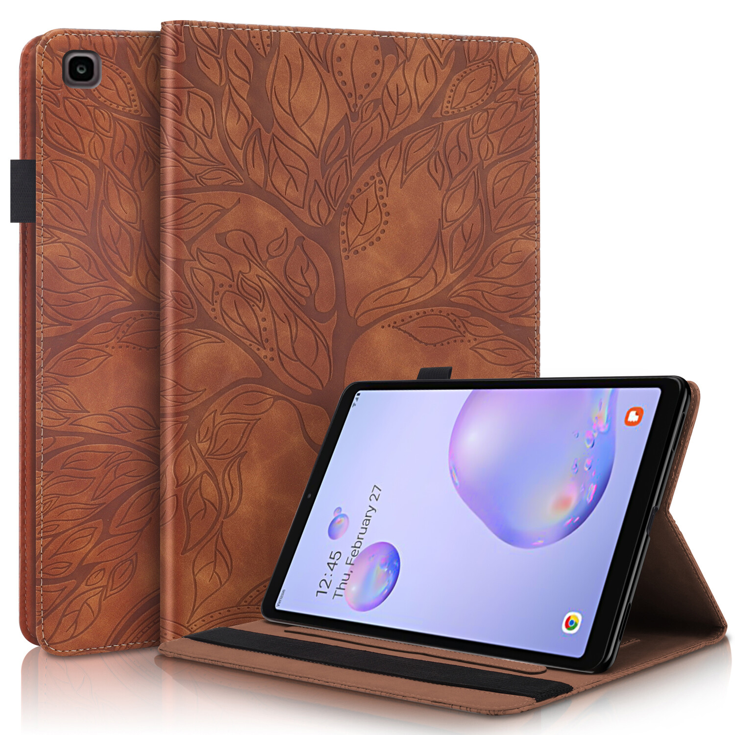 Tablet protection case for samsung galaxy tab a 8.0 2019 sm-t290 sm-t295 sm-t297 8.0inch fashion calf pattern tree of life flip leather stand cover taba 8 t290 t295 t297