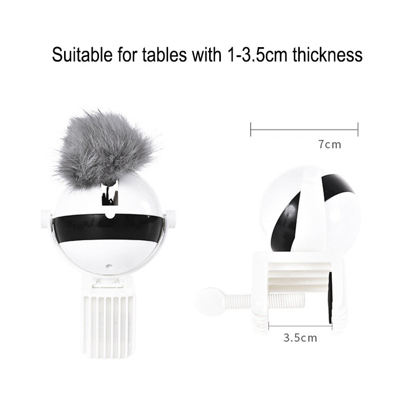 Funny Cat Toy Ball Automatic Teaser Stimulating Toys for Cats Interactive Electric Flutter Rotating Lifting Pet