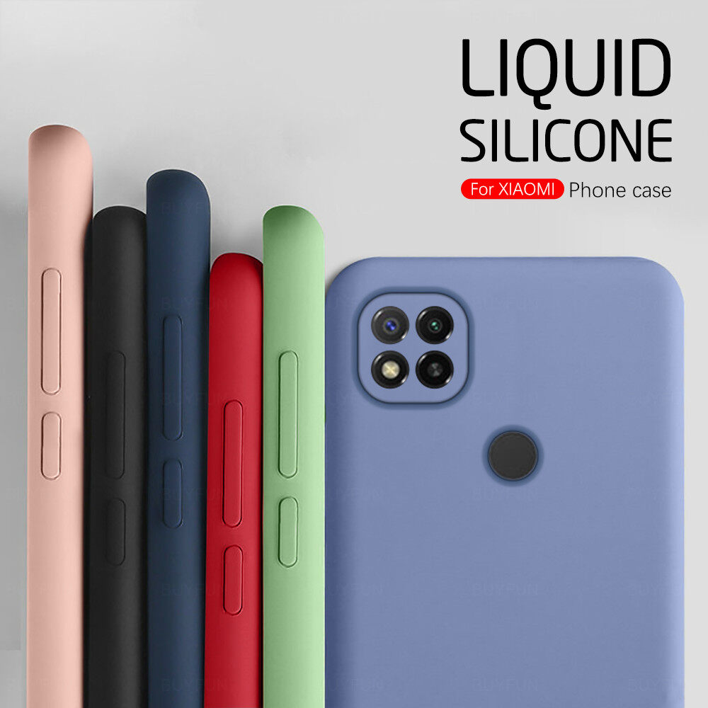 red mi 9c nfc case liquid silicone soft phone cover for xiaomi redmi 9c 9 c NFC c9 redmi9c 6.53'' shockproof protect coque