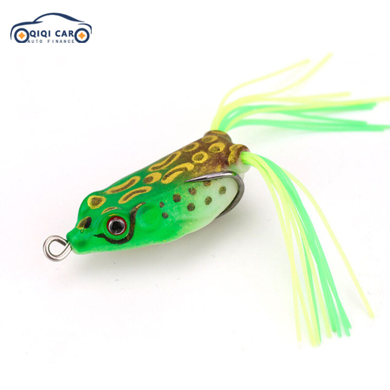 QIQI 1pack Frog Soft Fishing Bait Thunder Frog Bionic Lures With Double Hook Fishing Supplies
