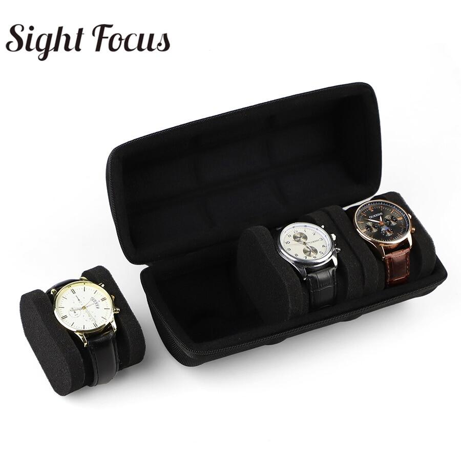 1 2 3 5 Slots EVA Hard Shell Watch Box Portable Outdoor Watch Organizer