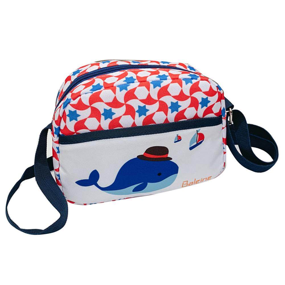 Fashionhead Children Girl Fox Whale Elephant Pattern Oxford Fabric Crossbody Shoulder Bag