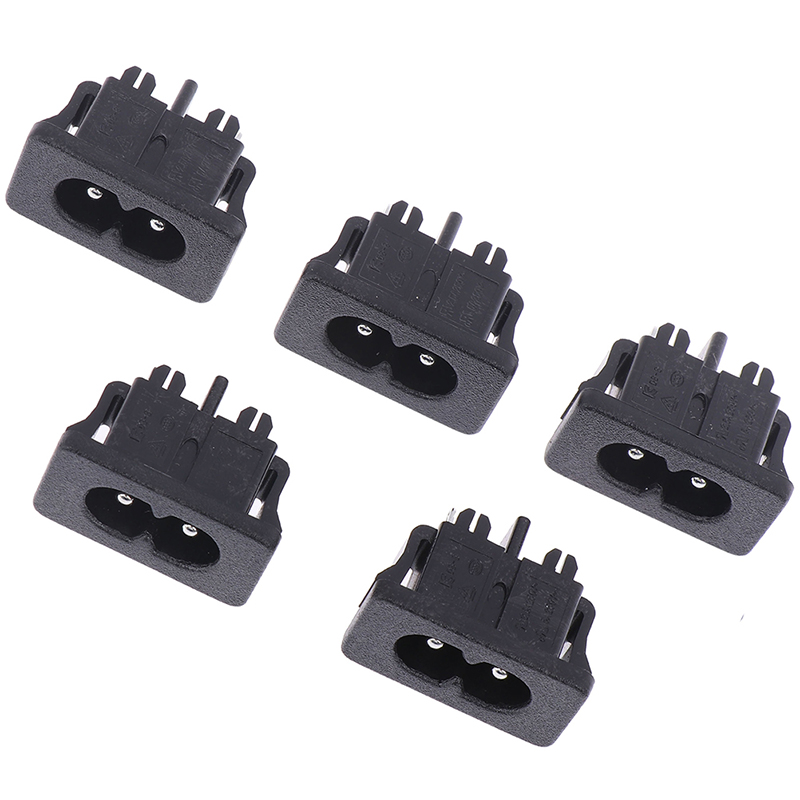 maelovely 5Pcs New AC250V 5A 2Pin AC power socket Mount Female Socket