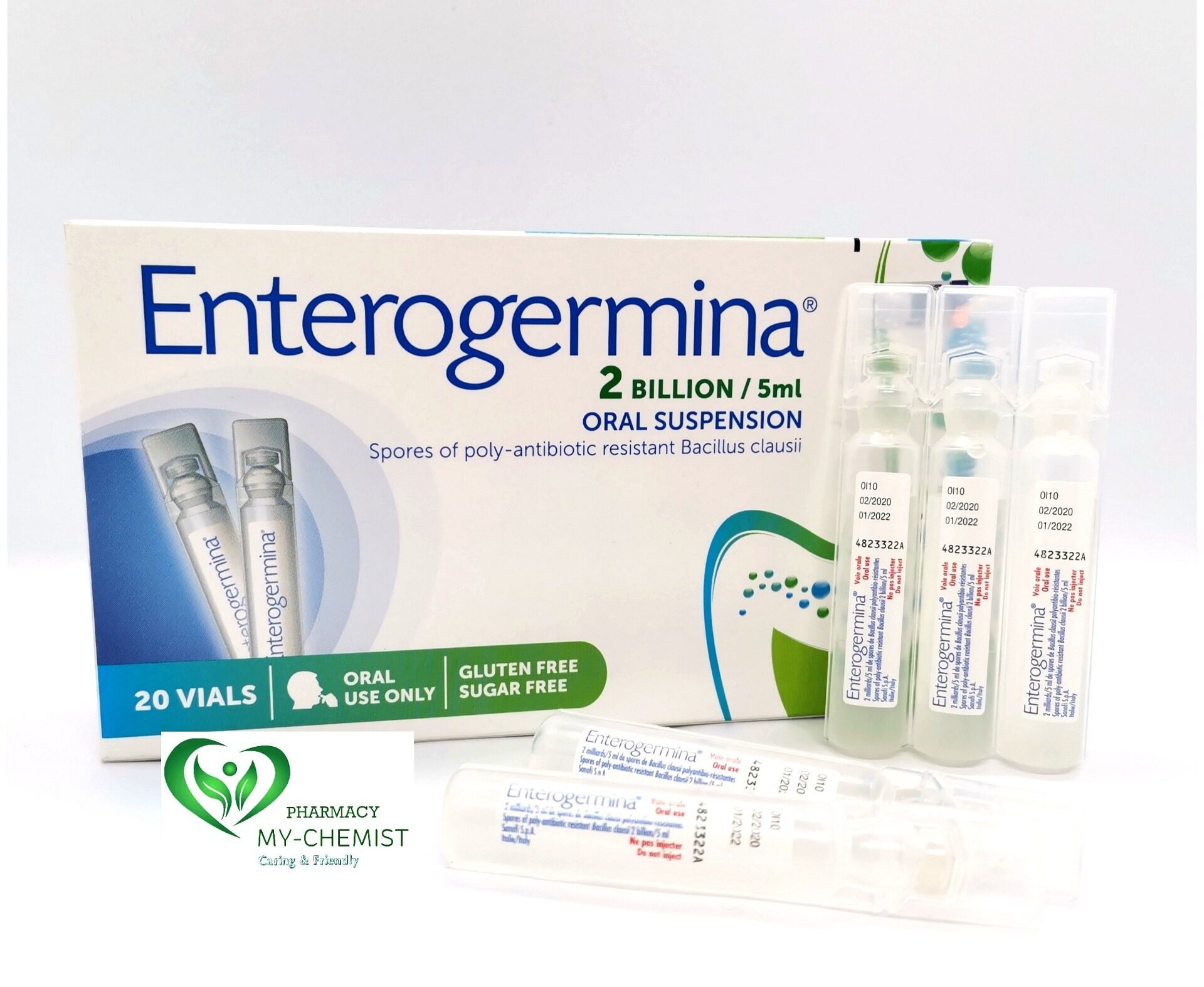 Enterogermina 2Billion/5ml Probiotics Oral Suspension EXP 08/24 Lazada